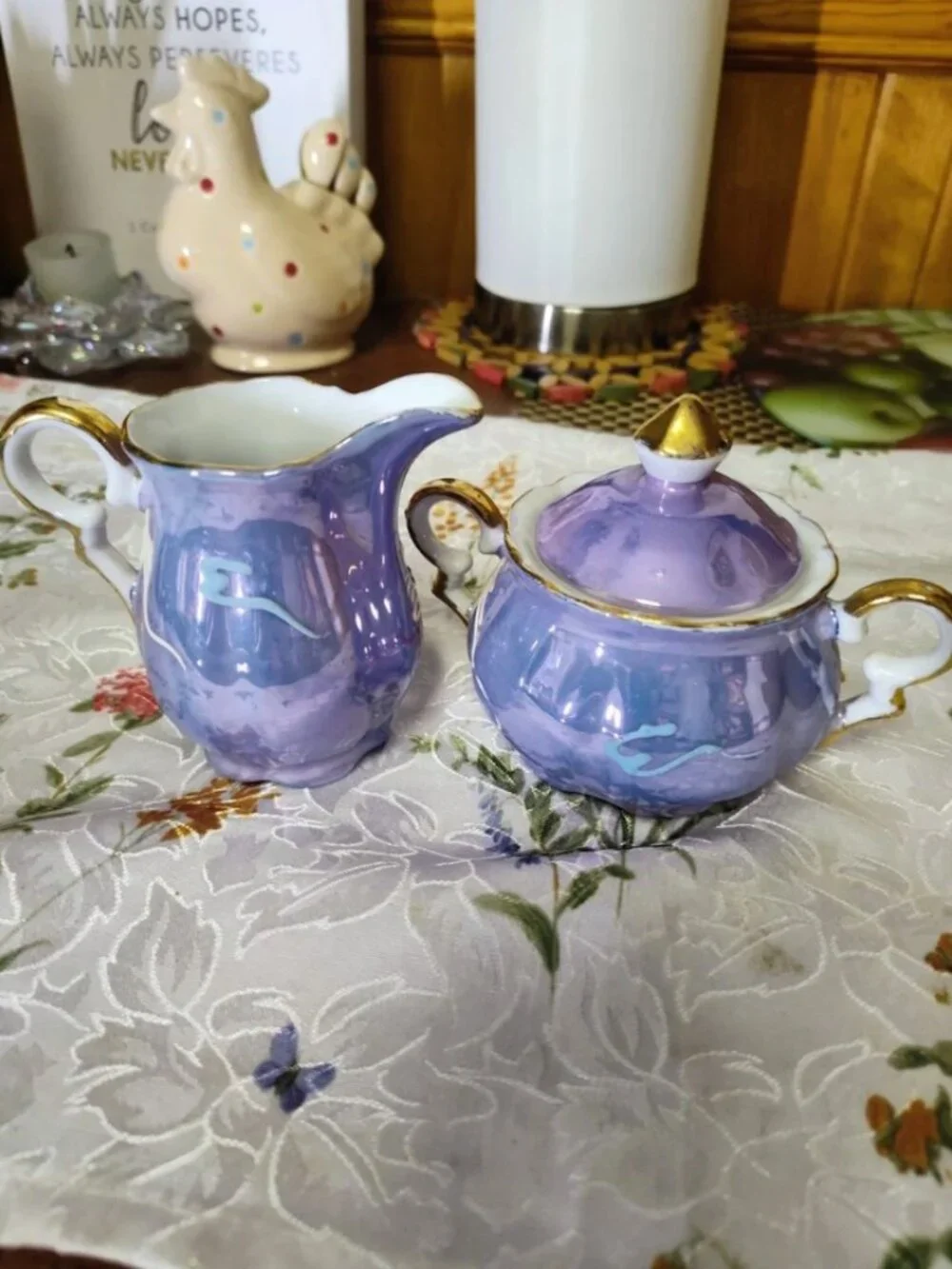 Vintage Niagara Falls Souvenir Sugar and Creamer Set M. Spitalny Made in Japan